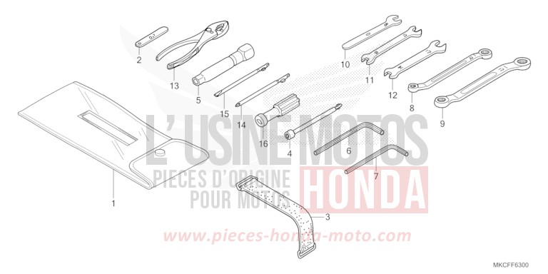 TOOLS for Gold Wing PEARL GLARE WHITE (NHB53) from 2022